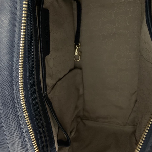 Selma Medium Saffiano Leather Satchel (Navy Blue) - Picture 8 of 10